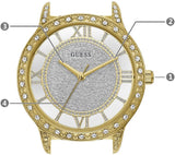 Guess Analog Diamonds Silver Dial Gold Steel Strap Watch For Women - W1013l2 Buy Now By Guess