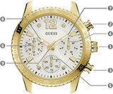 Guess Marina Multifunction White Dial White Rubber Strap Watch for Women - W1025L5 Buy Now By Guess