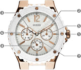 Guess Overdrive Analog White Dial White Rubber Strap Watch for Women - W10614L2 Buy Now By Guess