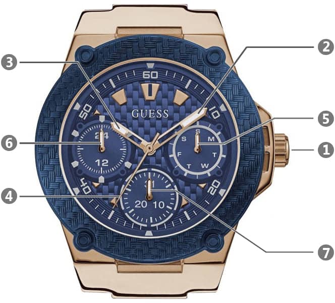 Guess Zena Blue Dial Blue Silicone Strap Watch For Women - W1094L2 Buy Now By Guess