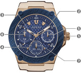 Guess Zena Blue Dial Blue Silicone Strap Watch For Women - W1094L2 Buy Now By Guess