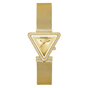 Guess Fame Diamonds Gold Dial Gold Mesh Bracelet Watch for Women - GW0508L2 Buy Now By Guess