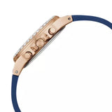 Guess Moonlight Diamonds White Dial Blue Rubber Strap Watch for Women - GW0257L3 Buy Now By Guess