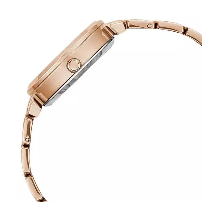 Guess Crystal Clear Rose Gold Dial Rose Gold Steel Strap Watch for Women - GW0470L3 Buy Now By Guess