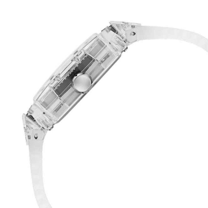 Guess Phoenix Quartz Green Dial Transparent Silicone Strap Watch For Men - GW0499G8 Buy Now By Guess