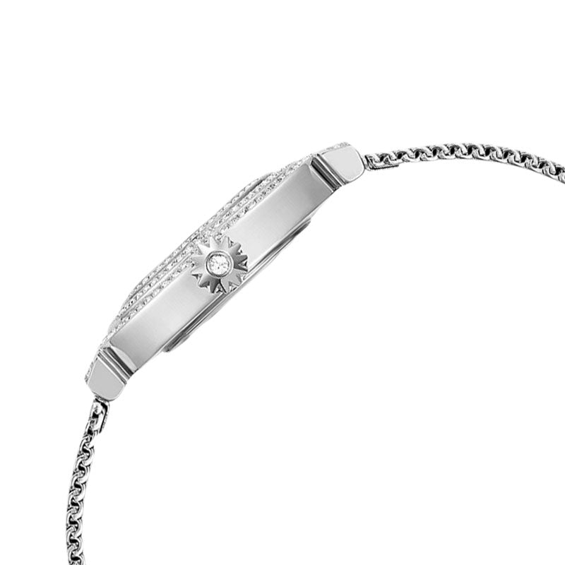 Guess Dream Crystals Silver Dial Silver Mesh Strap Watch For Women - GW0550L1 Buy Now By Guess