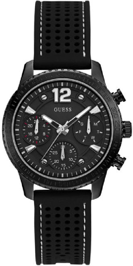 Guess Marina Chronograph Black Dial Black Rubber Strap Watch for Women - W1025L3 Buy Now By Guess
