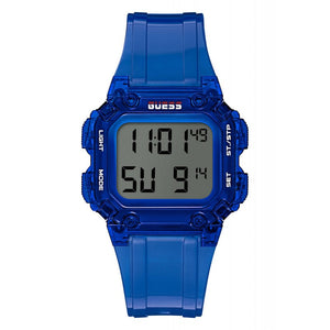 Guess Stealth Blue Dial Blue Rubber Strap Watch for Men - GW0270G3 Buy Now By Guess