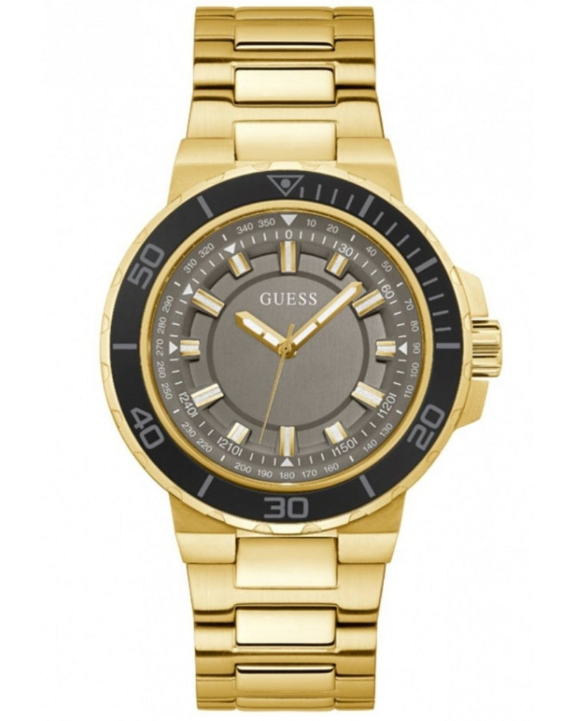 Guess Track Grey Dial Gold Steel Strap Watch for Men - GW0426G2 Buy Now By Guess