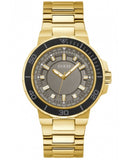Guess Track Grey Dial Gold Steel Strap Watch for Men - GW0426G2 Buy Now By Guess