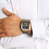 Guess Phoenix Multifunction Blue Dial Brown Leather Strap Watch for Men - GW0202G2 Buy Now By Guess