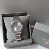 Guess Cosmo Diamonds Silver Dial Silver Steel Strap Watch For Women - GW0033L1 Buy Now By Guess