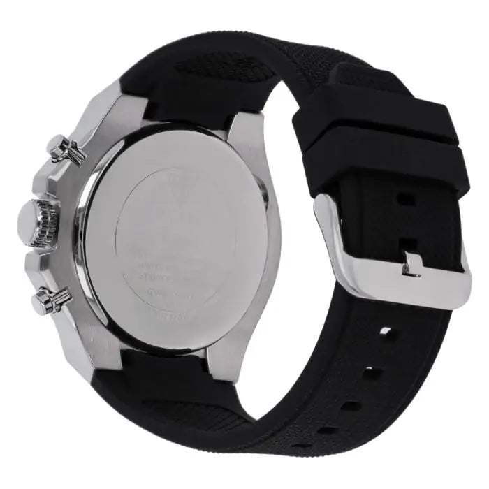 Guess Third Grear Multi Function Black Dial Black Rubber Strap Watch for Men- GW0334G1 Buy Now By Guess