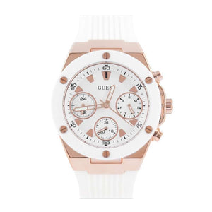 Guess Athena White Dial White Rubber Strap Watch For Women - GW0030L3 Buy Now By Guess