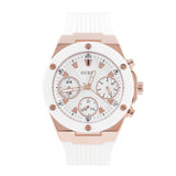 Guess Athena White Dial White Rubber Strap Watch For Women - GW0030L3 Buy Now By Guess