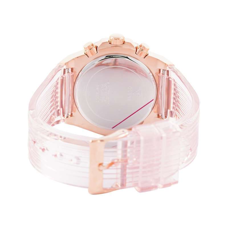 Guess Athena Rose Gold Dial Rose Gold Rubber Strap Watch for Women - GW0409L3 Buy Now By Guess