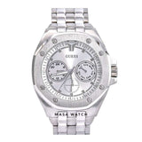 Guess Analog Quartz Silver Dial Silver Steel Strap Watch For Men - U0377G1 Buy Now By Guess