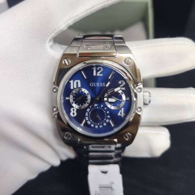 Guess Prodigy Chronograph Blue Dial Silver Steel Strap Watch For Men - GW0624G1 Buy Now By Guess