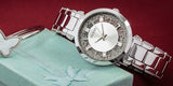 Guess Night Life Clear Silver Dial Silver Steel Strap Watch for Women - GW0470L1 Buy Now By Guess