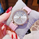 Guess Solstice Diamonds White Dial Pink Rubber Strap Watch For Women - GW0113L4 Buy Now By Guess