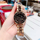 Guess Chaser Chronograph Black Dial Gold Steel Strap Watch for Men - W0170G2 Buy Now By Guess