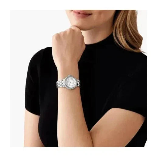 Michael Kors Camille Pave Crystals Silver Dial Silver Steel Strap Watch for Women - MK4804 Buy Now By Michael Kors
