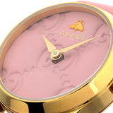 Gucci G Timeless Quartz Pink Dial Pink Leather Strap Watch For Women - YA1265005 Buy Now By Gucci