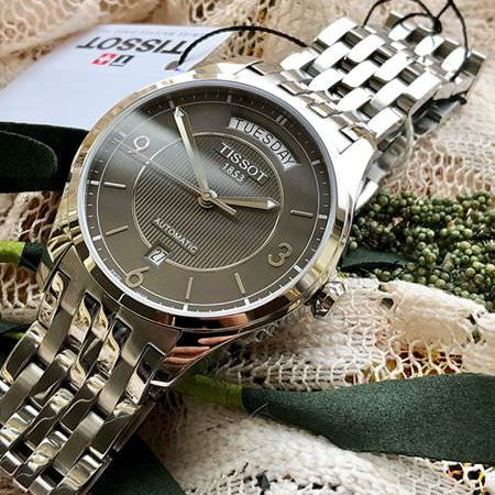 Tissot T Classic T One Automatic Grey Dial Silver Steel Strap Watch For Men - T038.430.11.067.00 Buy Now By Tissot