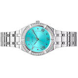 Guess Cosmo Diamonds Turquoise Dial Silver Steel Strap Watch for Women - GW0033L7 Buy Now By Guess