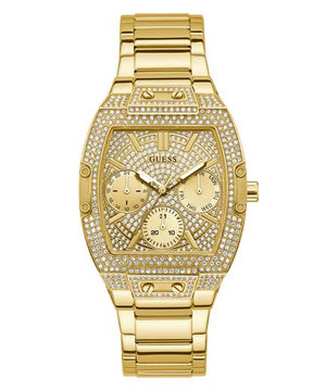 Guess Raven Diamonds Gold Dial Gold Steel Strap Watch for Women - GW0104L2 Buy Now By Guess