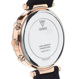 Guess Solstice Diamonds Black Mother of Pearl Dial Black Rubber Strap Watch for Women - GW0113L2 Buy Now By Guess