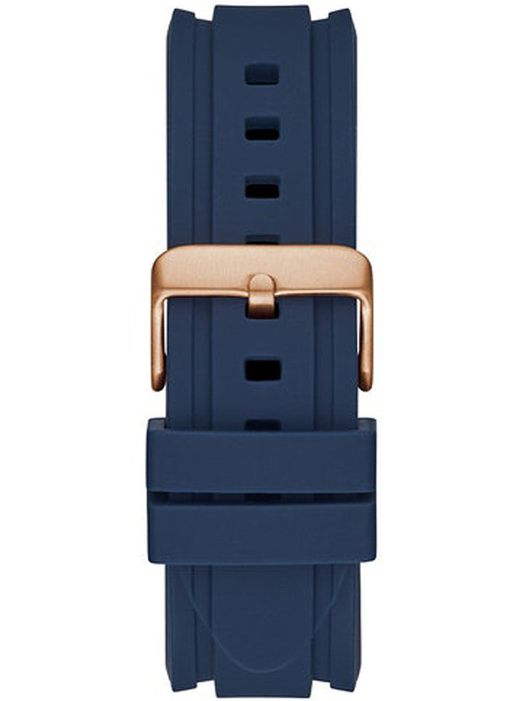 Guess Commander Blue Dial Blue Rubber Strap Watch for Men - GW0211G4 Buy Now By Guess