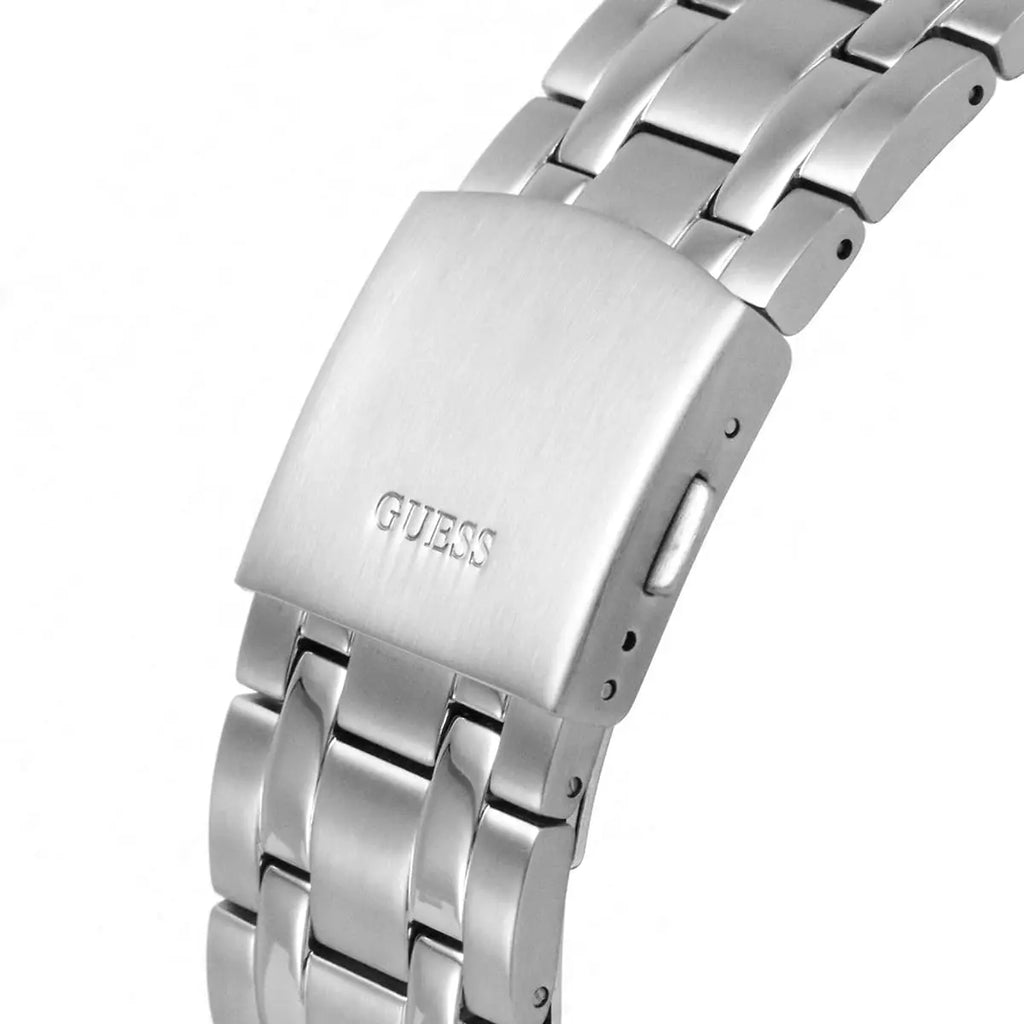 Guess Continental Black Dial Silver Steel Strap Watch for Men - GW0260G1 Buy Now By Guess