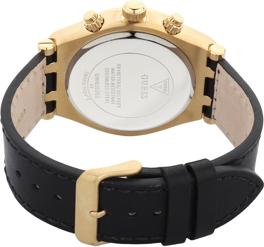 Guess Continental Black Dial Black Rubber Strap Watch for Men - GW0262G2 Buy Now By Guess