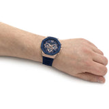 Guess Momentum Chronograph Blue Dial Blue Rubber Strap Watch for Men - GW0263G2 Buy Now By Guess
