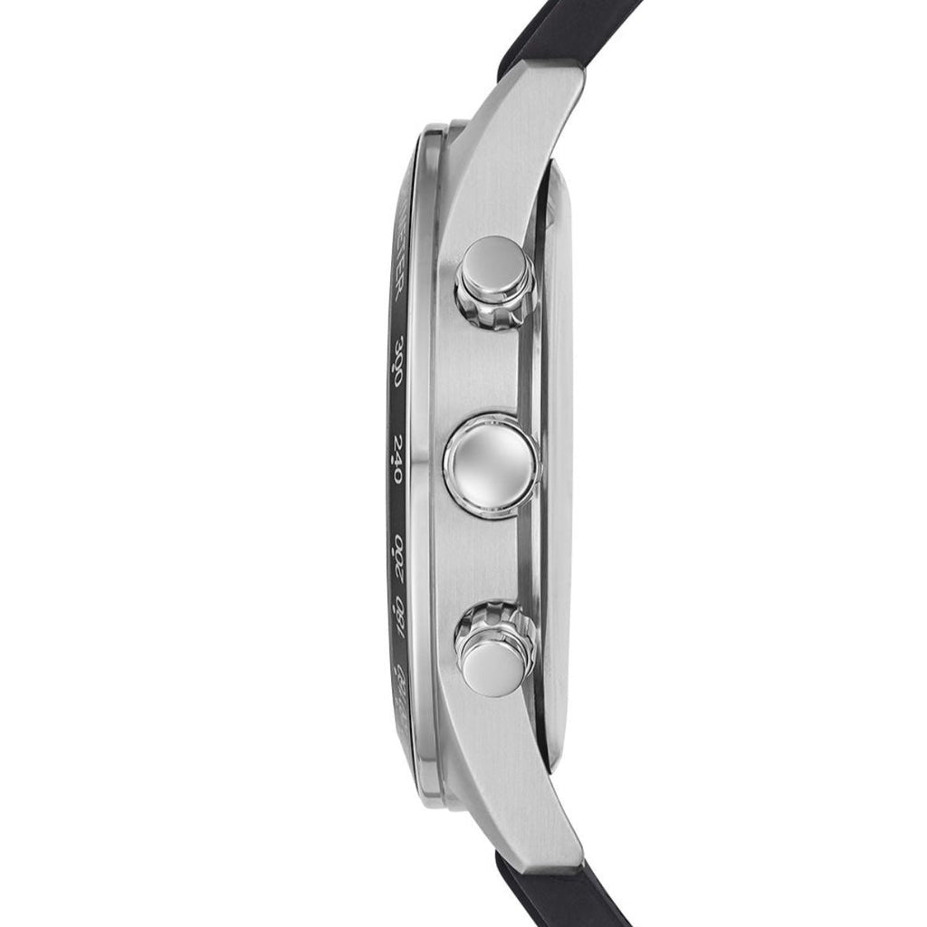 Guess Altitude Chronograph Black Dial Black Rubber Strap Watch for Men - GW0332G1 Buy Now By Guess