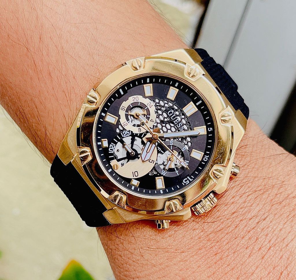 Guess Third Gear Analog Blue Dial Blue Rubber Strap Watch for Men - GW0334G3 Buy Now By Guess