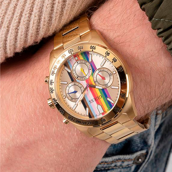 Guess Eclipse Multifunction Gold Dial Gold Steel Strap Watch for Women - GW0433L1 Buy Now By Guess