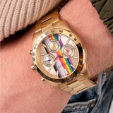 Guess Eclipse Multifunction Gold Dial Gold Steel Strap Watch for Women - GW0433L1 Buy Now By Guess