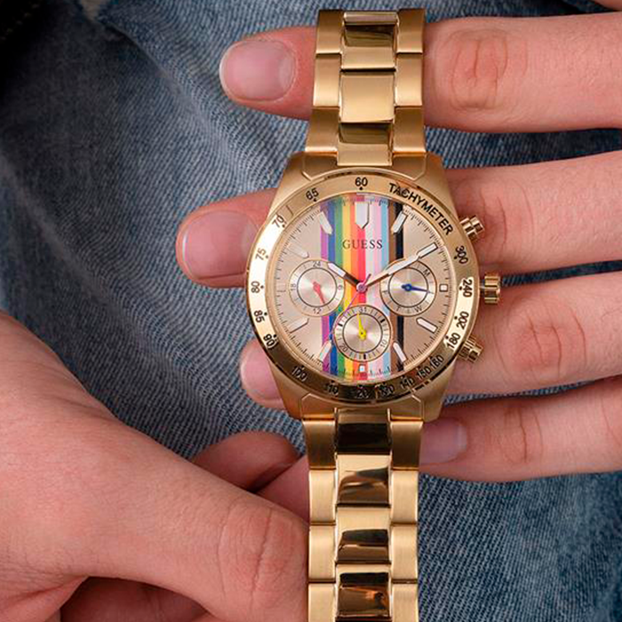 Guess Eclipse Multifunction Gold Dial Gold Steel Strap Watch for Women - GW0433L1 Buy Now By Guess