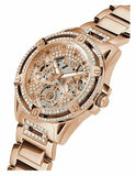 Guess Queen Multifunction Rose Gold Dial Rose Gold Steel Strap Watch For Women - GW0464L3 Buy Now By Guess