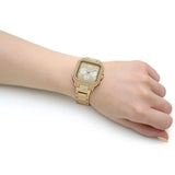Guess Deco Quartz Crystals Gold Dial Gold Steel Strap Watch For Women - GW0472L2 Buy Now By Guess
