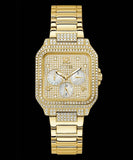 Guess Deco Quartz Crystals Gold Dial Gold Steel Strap Watch For Women - GW0472L2 Buy Now By Guess