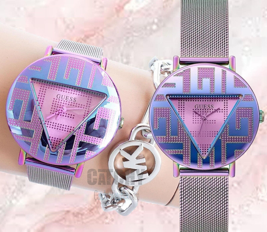 Guess Iconic Quartz Multicolor Dial Multicolor Mesh Bracelet Watch For Women - GW0479L1 Buy Now By Guess