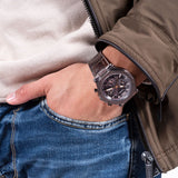 Guess Edge Chronograph Brown Dial Brown Leather Strap Watch For Men - GW0492G2 Buy Now By Guess