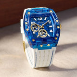 Guess Phoenix Multifunction Blue Dial White Rubber Strap Watch for Men - GW0499G6 Buy Now By Guess