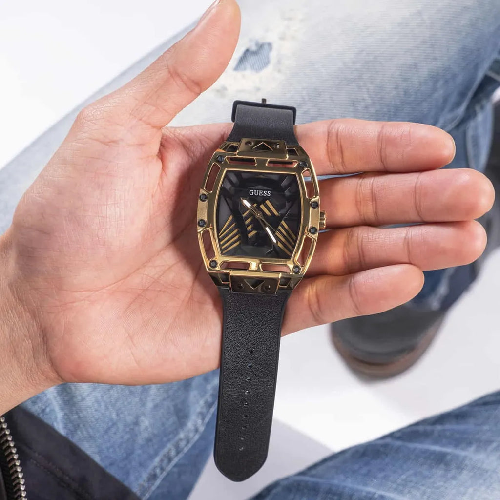 Guess Legend Black Dial Black Rubber Strap Watch For Men - GW0500G1 Buy Now By Guess