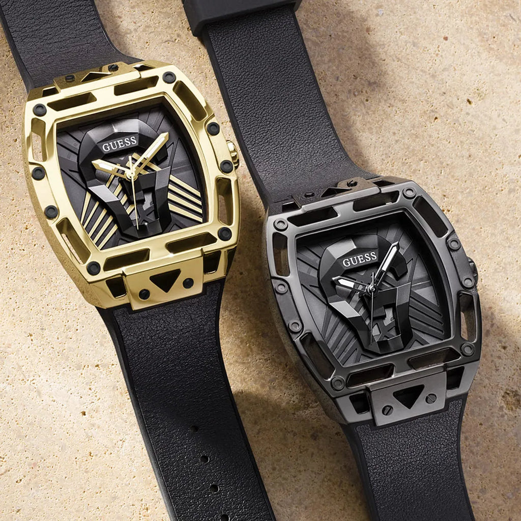 Guess Legend Black Dial Black Rubber Strap Watch For Men - GW0500G1 Buy Now By Guess