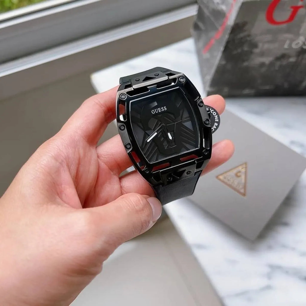 Guess Legend Black Dial Black Silicone Strap Watch For Men - GW0500G2 Buy Now By Guess