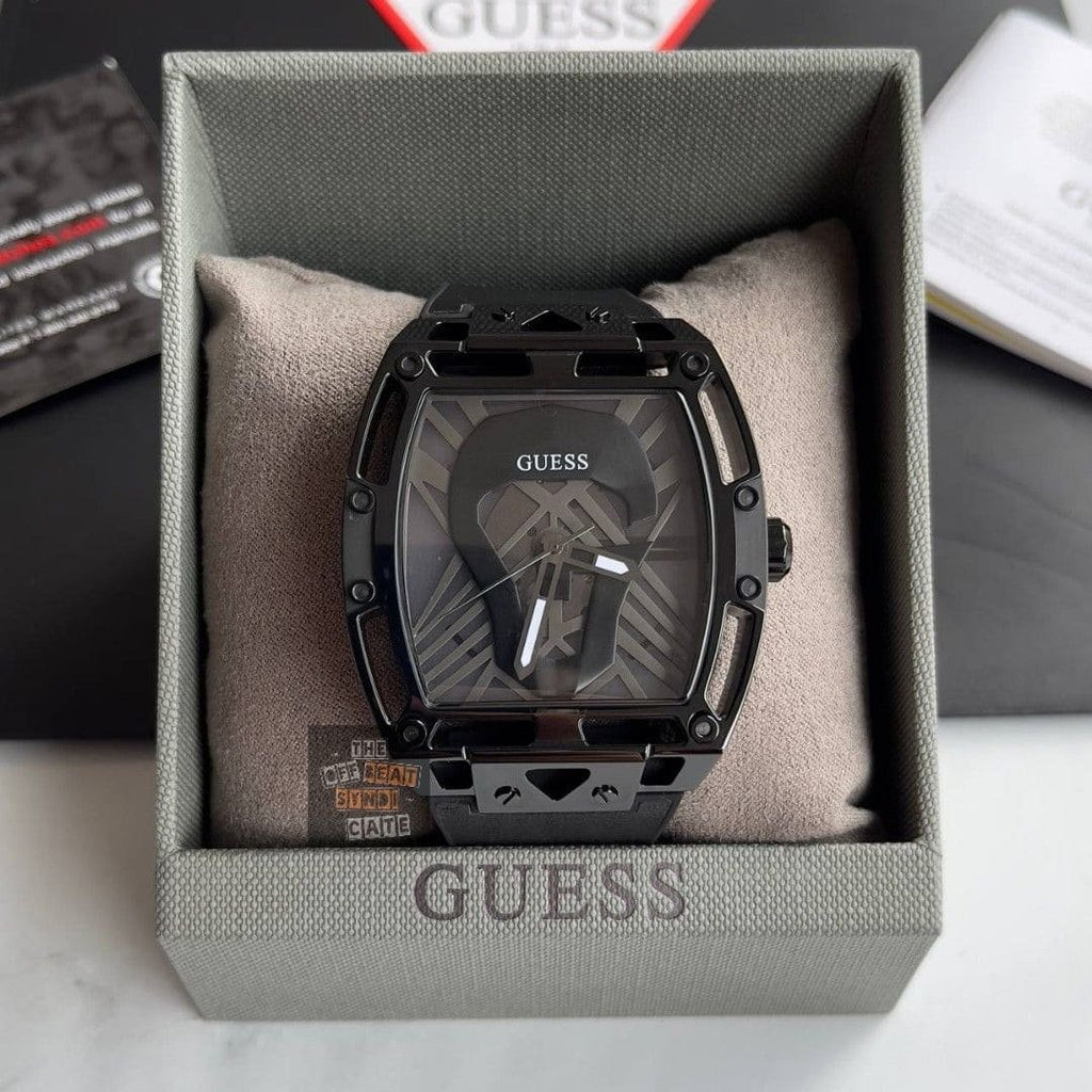 Guess Legend Black Dial Black Silicone Strap Watch For Men - GW0500G2 Buy Now By Guess